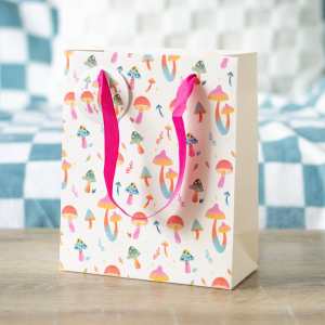 Funky Fungi Groovy Mushroom Print Gift Bag